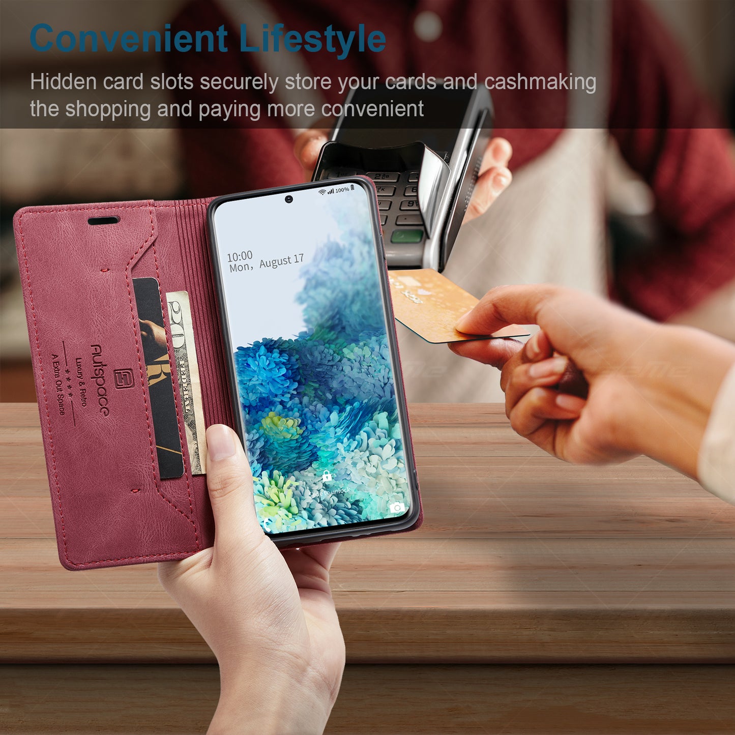 Luxury Retro Leather Galaxy S20 Ultra Case Magnetic Buckle RFID