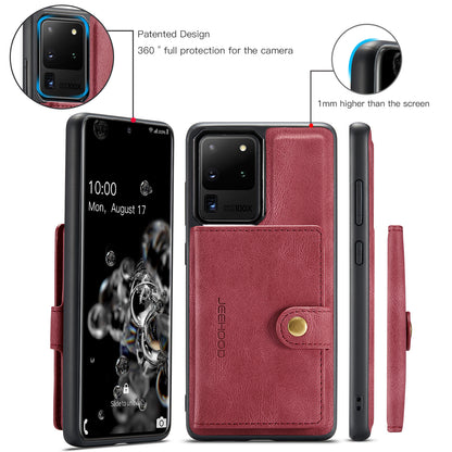 Magnetic Detachable Card Holder Galaxy S20 Ultra Case Leather Flip