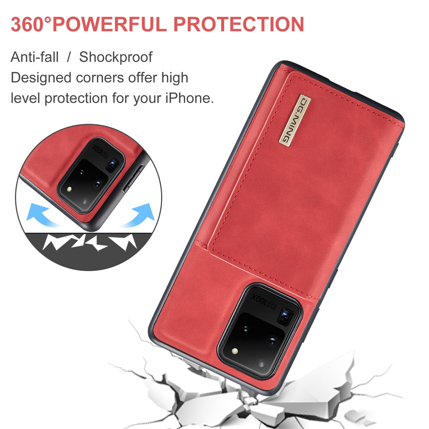 Retro Detachable Fold Wallet Galaxy S20 Ultra Case Magnetic Clip