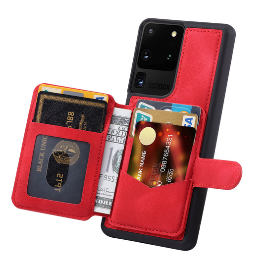 Fantasy Card Slots Buckle Galaxy S20 Ultra Case Leather Anti-theft