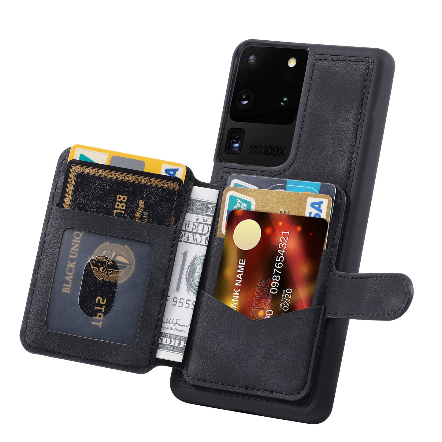 Fantasy Card Slots Buckle Galaxy S20 Ultra Case Leather Anti-theft