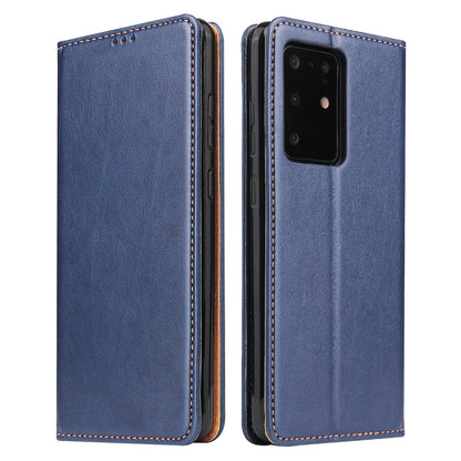 PU Leather Galaxy S20 Ultra Case Wallet Stand Texture Deluxe