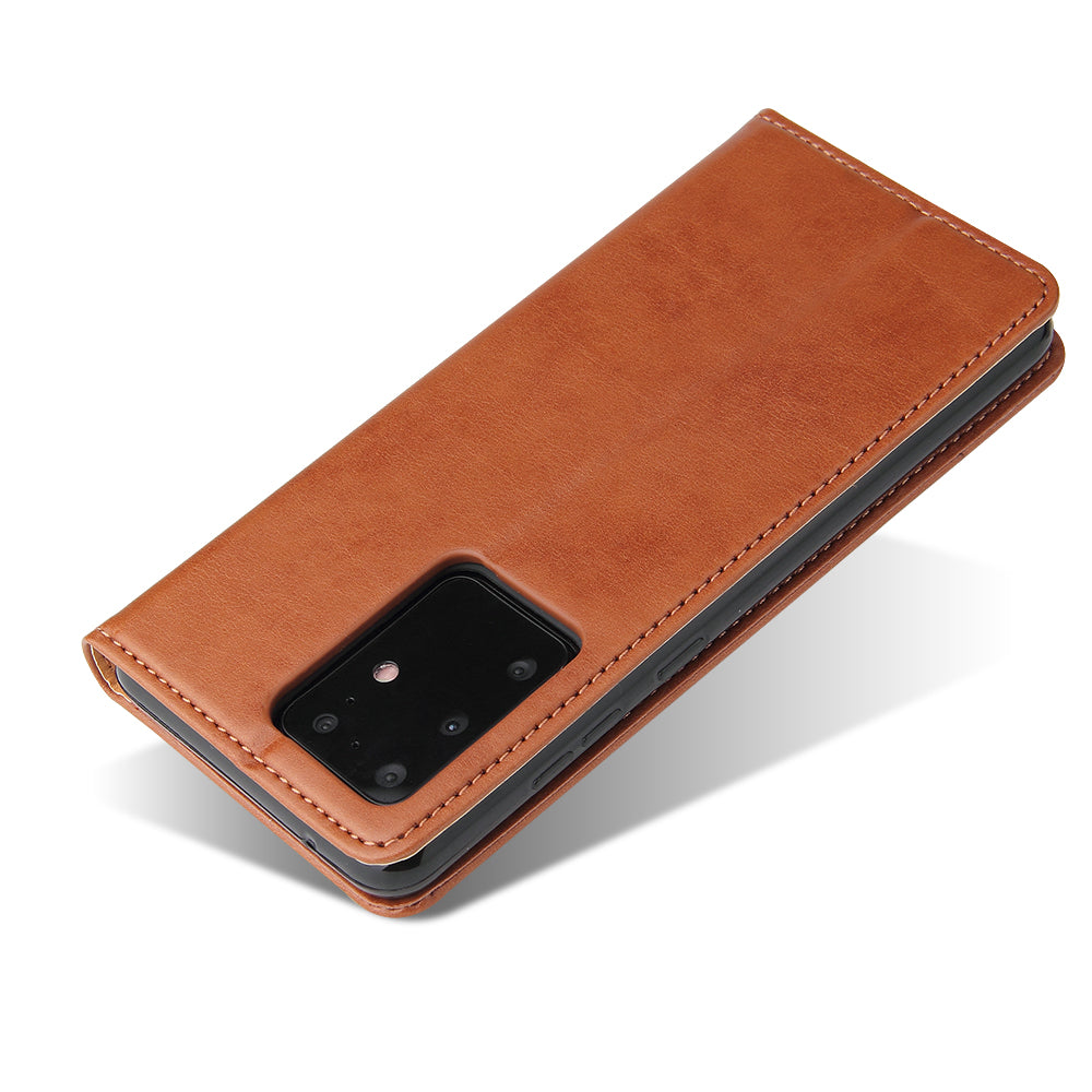 PU Leather Galaxy S20 Ultra Case Wallet Stand Texture Deluxe