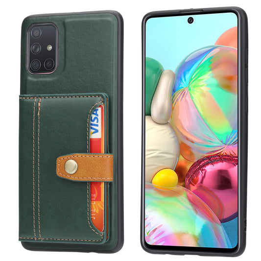 Buckle Retro Leather Galaxy S20+ Case Stand Multi-card Slots