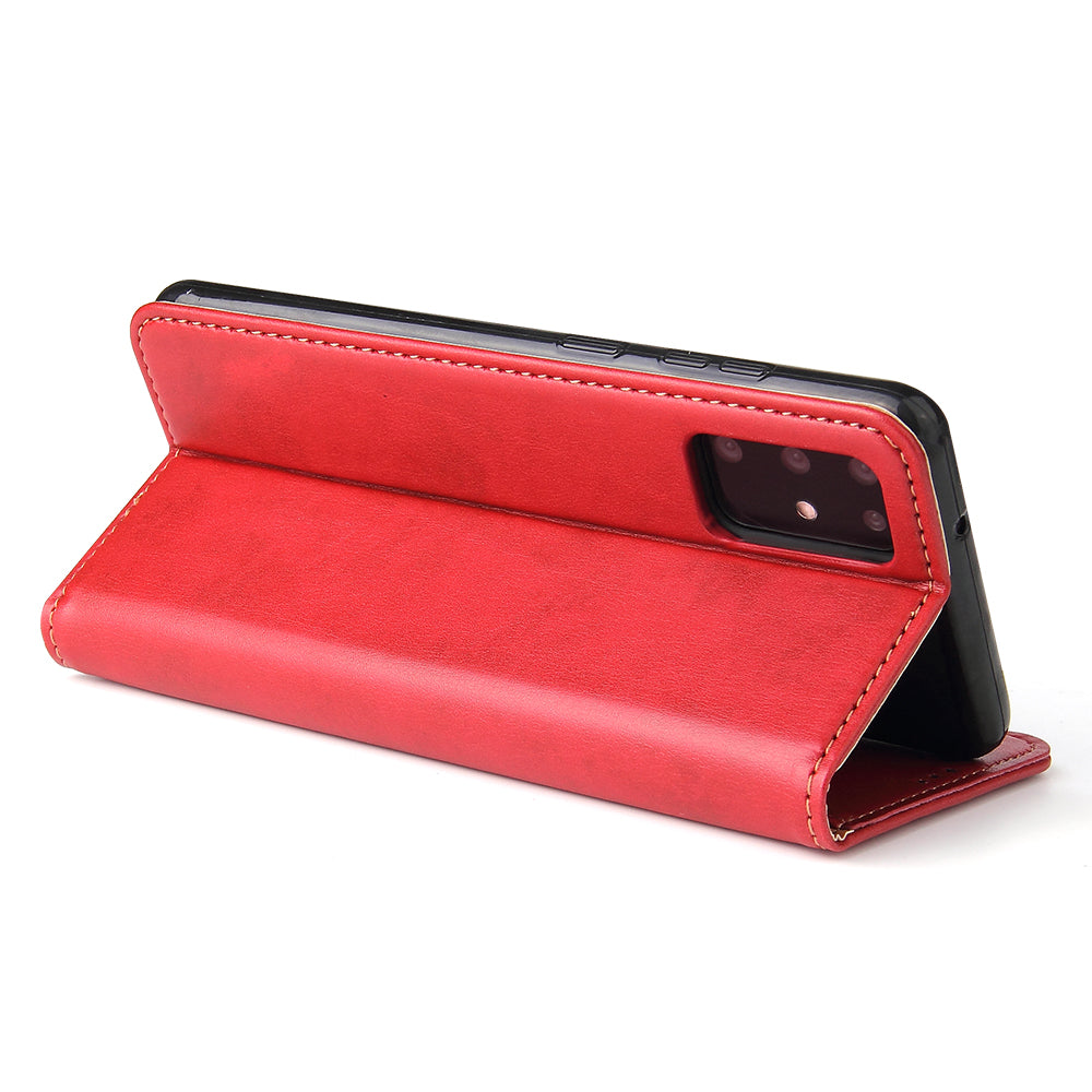 PU Leather Galaxy S20 Case Wallet Stand Texture Deluxe