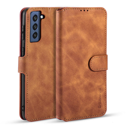 Retro Leather Edge Galaxy S21 FE Case with Hand Strap