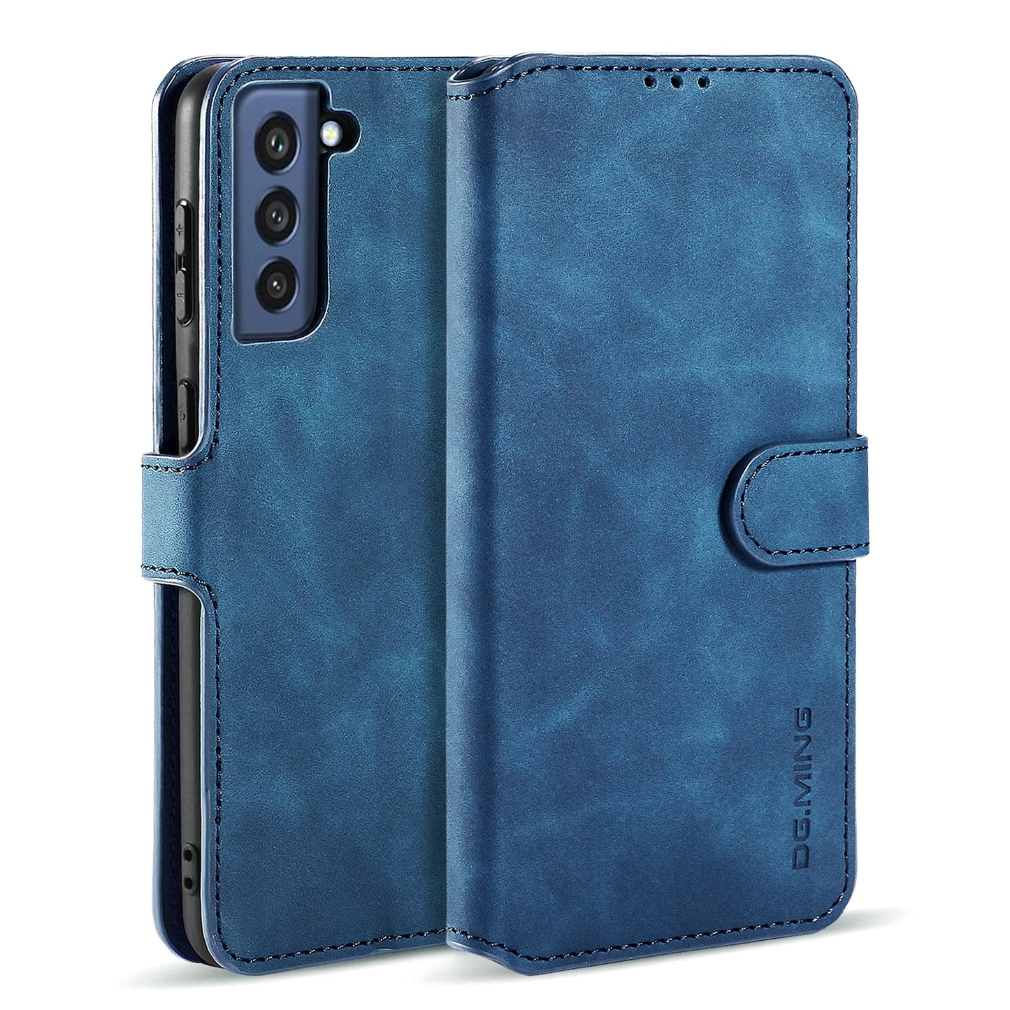 Retro Leather Edge Galaxy S21 FE Case with Hand Strap