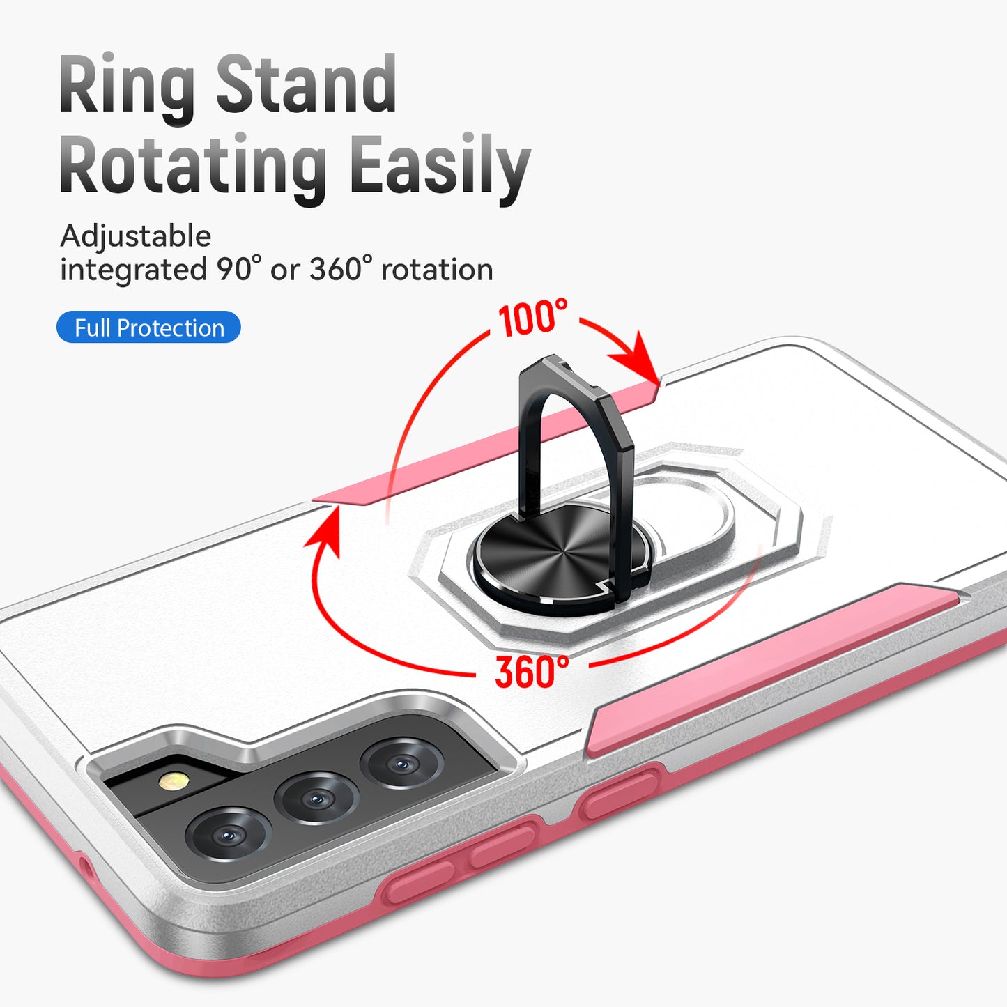 Pioneer Galaxy S21 FE Case Rotating Ring Stand