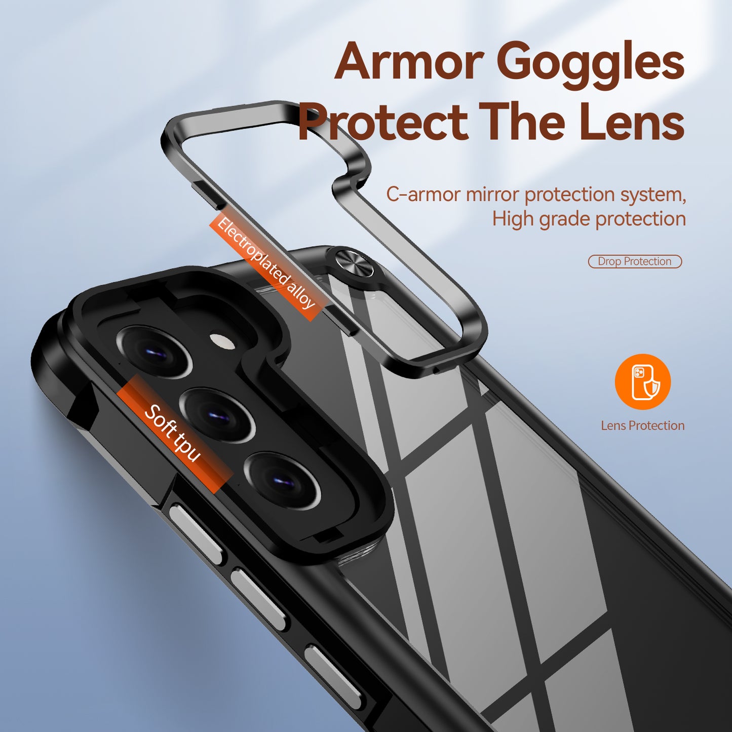 Goldwing Camera Protection Clear Galaxy S21 Case