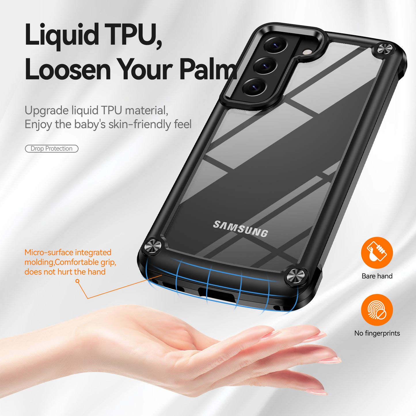 Goldwing Camera Protection Clear Galaxy S21 Case