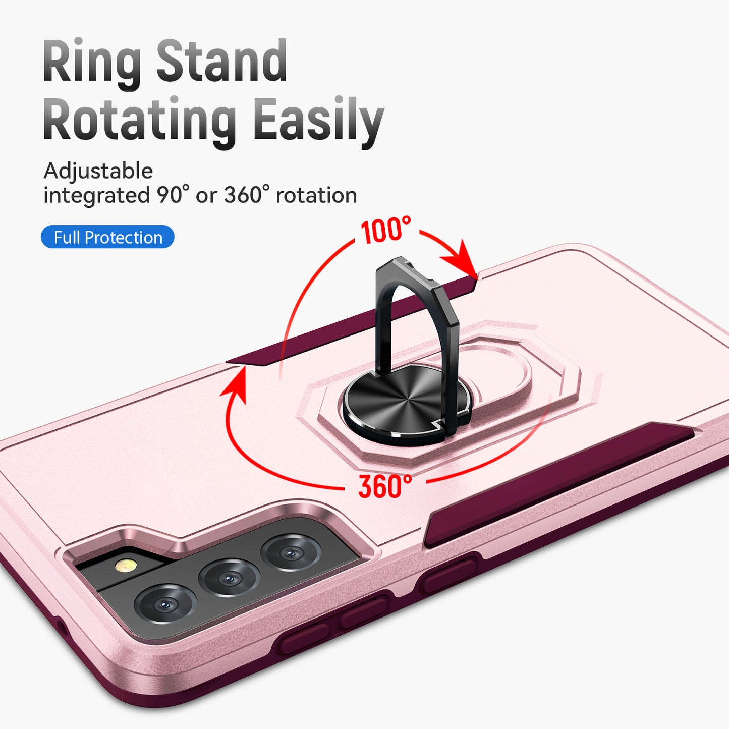 Pioneer Galaxy S21 Case Rotating Ring Stand