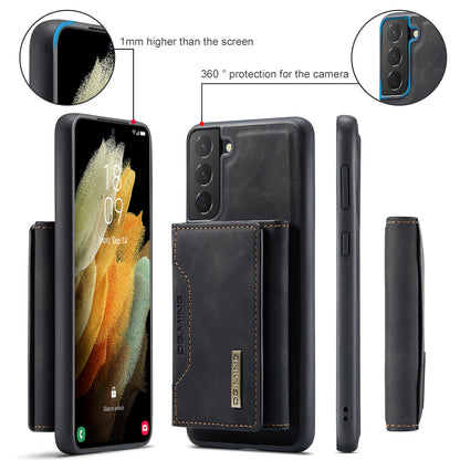 Retro Detachable Fold Card Holder Galaxy S21 Case Magnetic Clip