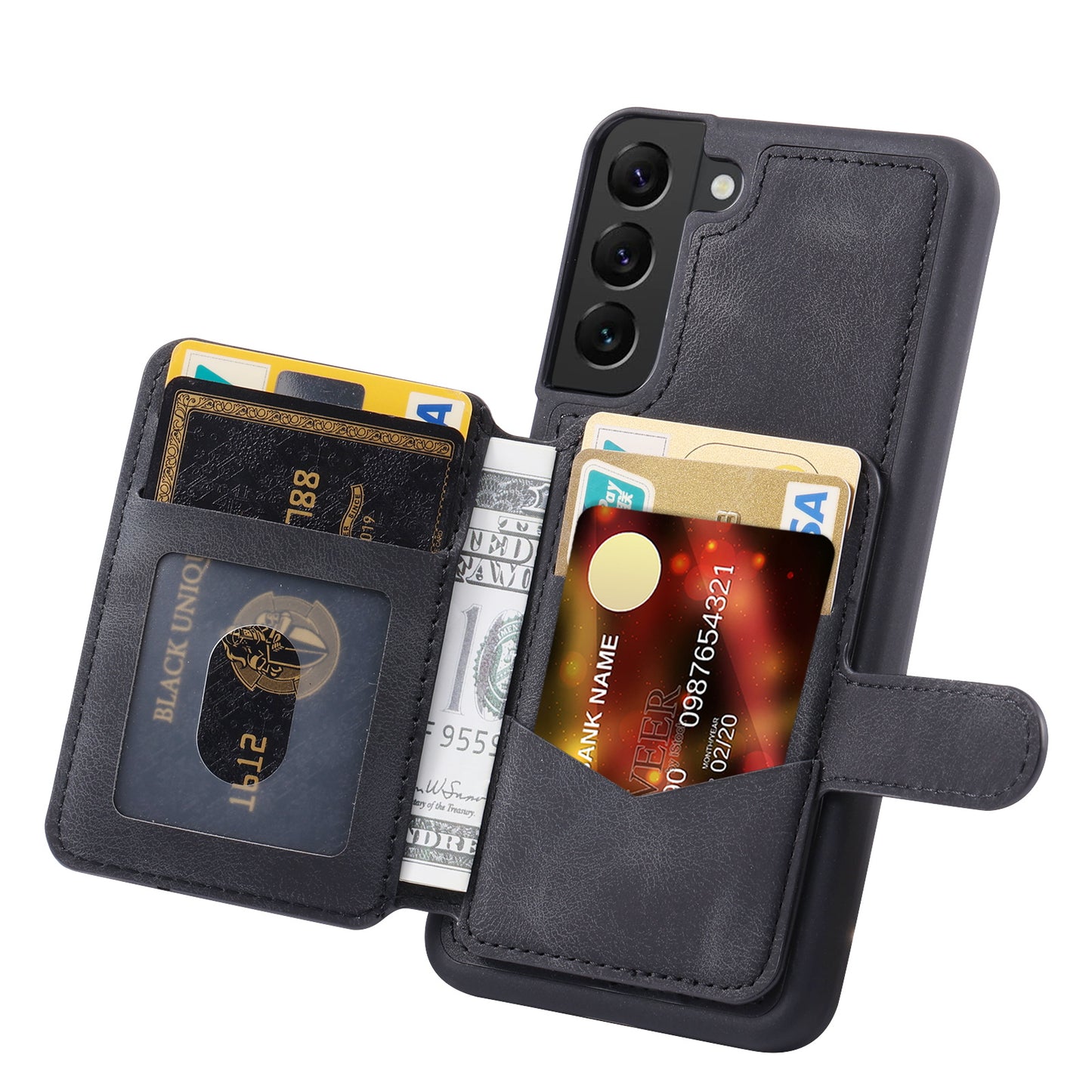 Fantasy Card Slots Buckle Galaxy S21 Case Leather Anti-theft