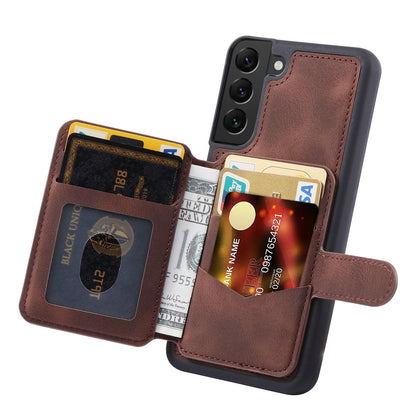 Fantasy Card Slots Buckle Galaxy S21 Case Leather Anti-theft