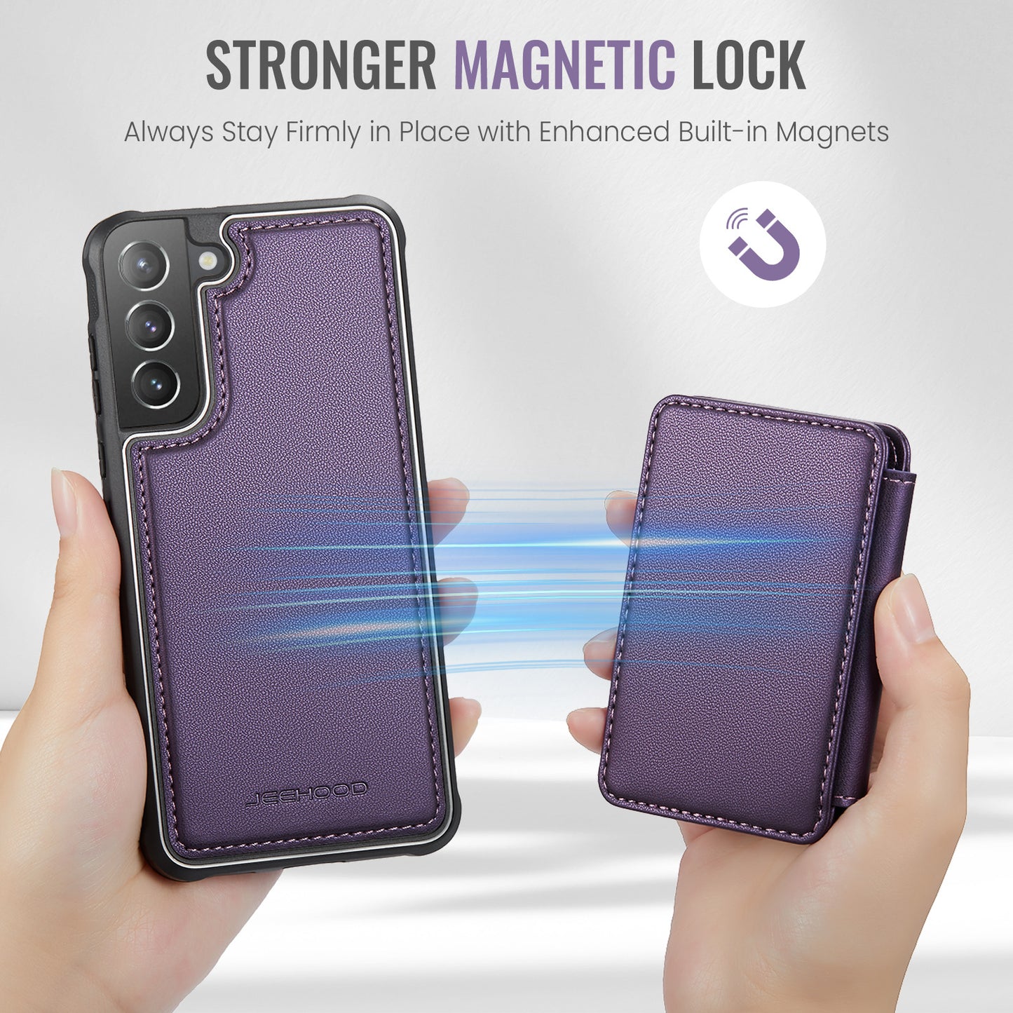 Magnetic Card Holder Galaxy S21+ Case Detachable RFID Blocking