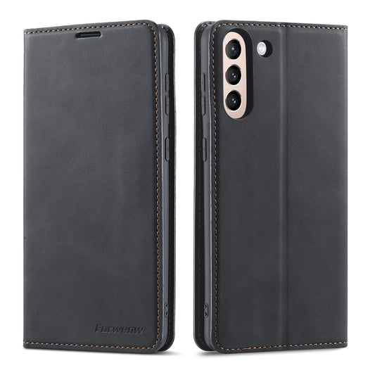 Illusion Slim Retro Leather Galaxy S21 FE Case Magnetic