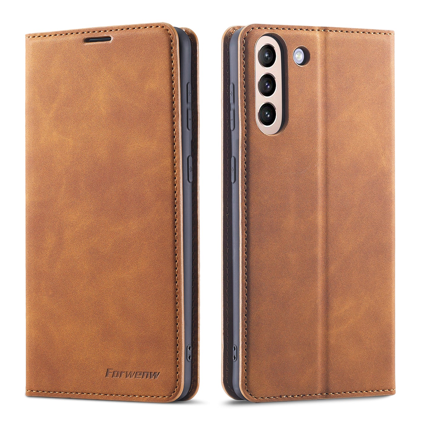 Illusion Slim Retro Leather Galaxy S21+ Case Magnetic