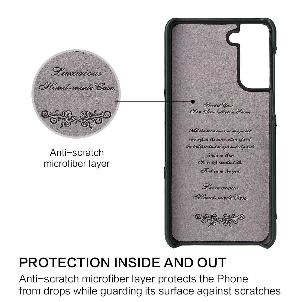 Knight Crow Genuine Leather Galaxy S21+ Case Ring Holder