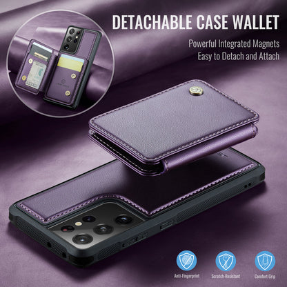 Magnetic Card Holder Galaxy S22 Ultra Case Detachable RFID Blocking