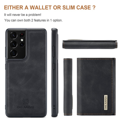 Retro Detachable Fold Wallet Galaxy S21 Ultra Case Magnetic Clip