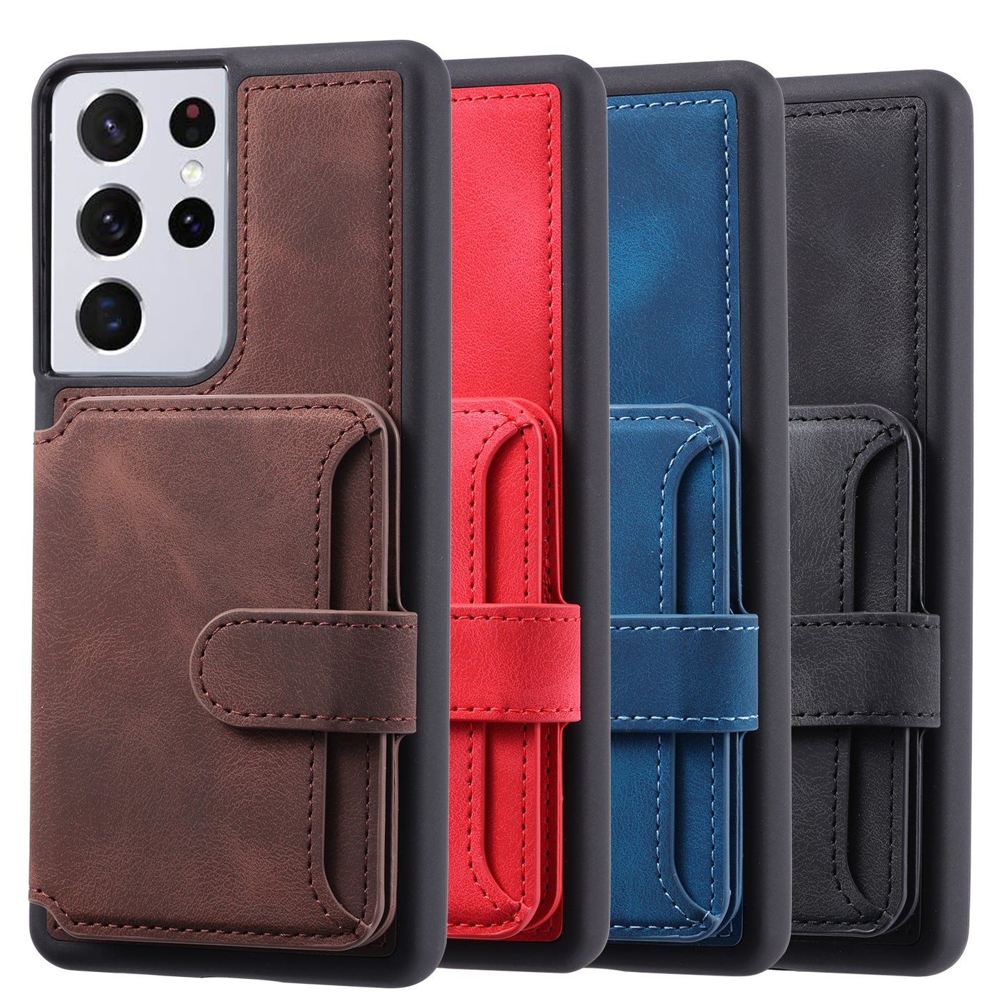 Fantasy Card Slots Buckle Galaxy S21 Ultra Case Leather Anti-theft