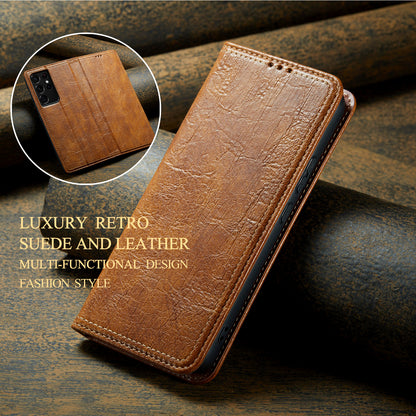 Tree Artificial Leather Galaxy S21 Ultra Case Wallet Stand