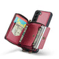 Zipper Card Holder Galaxy S22 Case with Shoulder Hand Strap