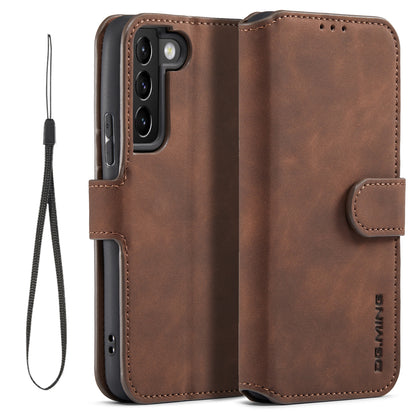 Retro Leather Edge Galaxy S22 Case with Hand Strap