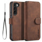 Retro Leather Edge Galaxy S22 Case with Hand Strap