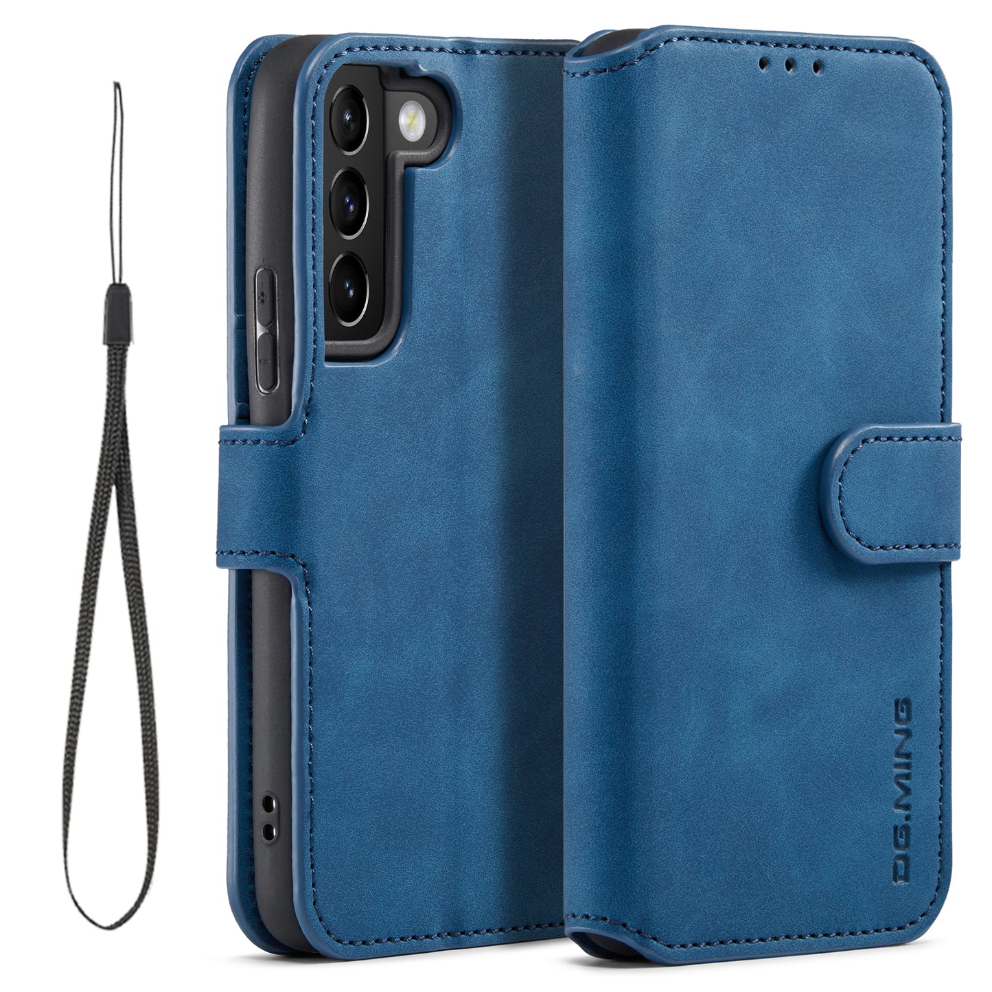 Retro Leather Edge Galaxy S22 Case with Hand Strap