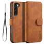 Retro Leather Edge Galaxy S22 Case with Hand Strap