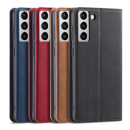 Illusion Slim Retro Leather Galaxy S22 Case Magnetic