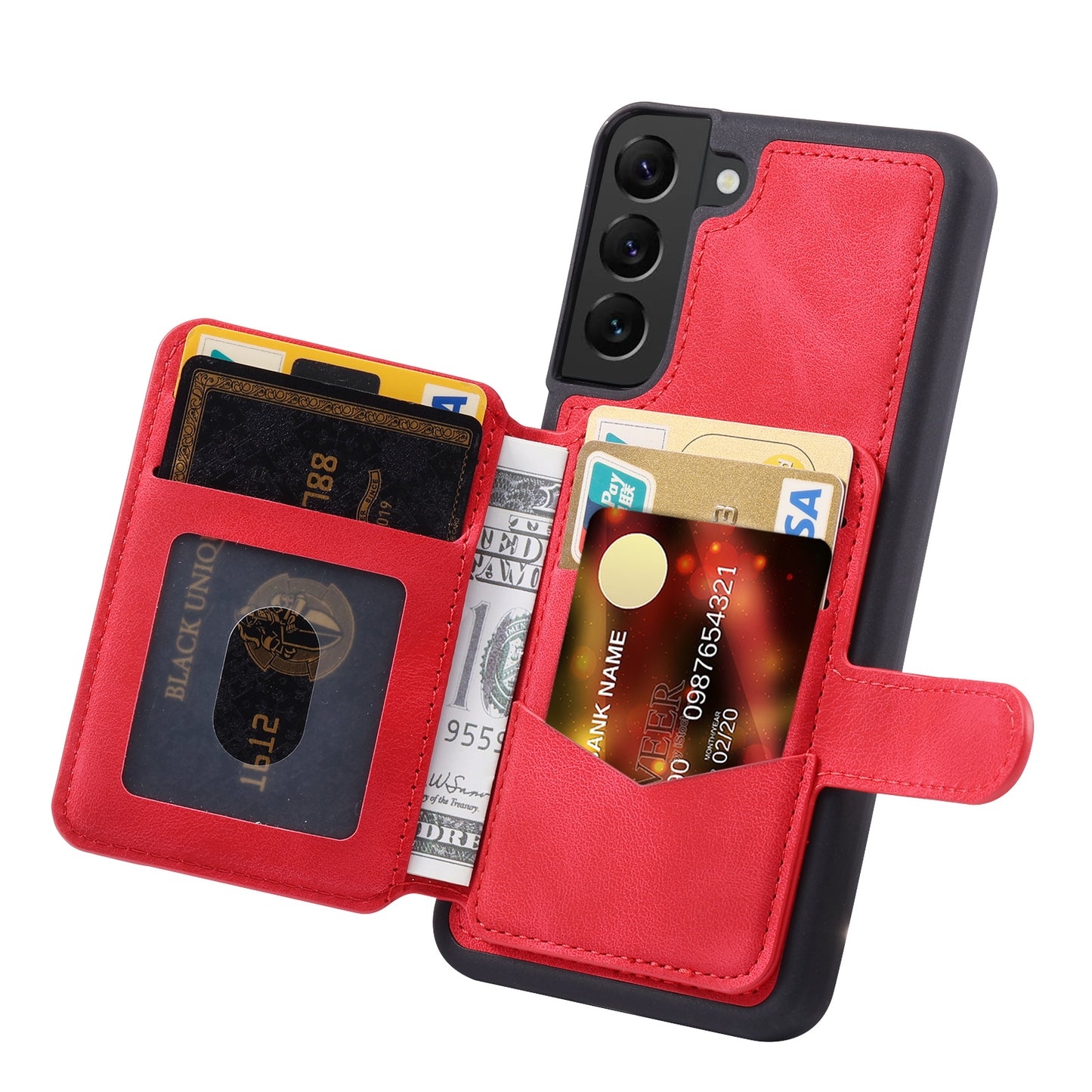 Fantasy Card Slots Buckle Galaxy S22+ Case Leather Anti-theft