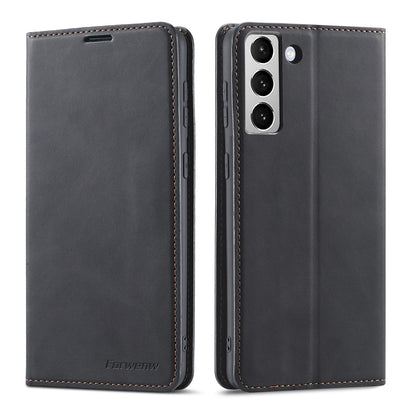 Illusion Slim Retro Leather Galaxy S22 Case Magnetic