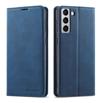 Illusion Slim Retro Leather Galaxy S22 Case Magnetic