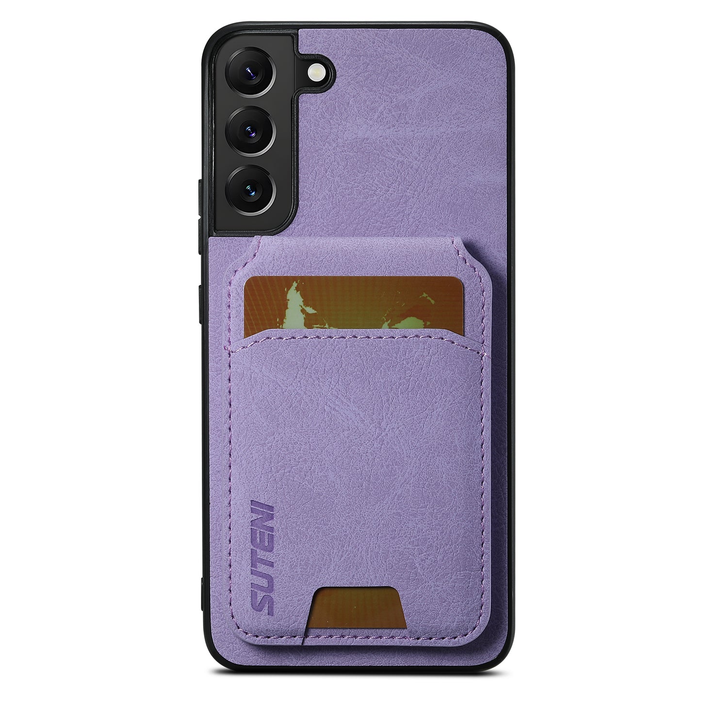 Litchi Leather Card Bag Galaxy S22 Case Magnetic