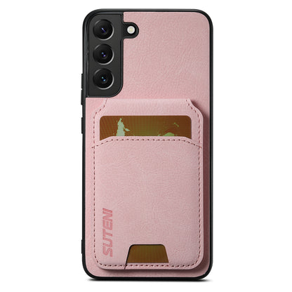 Litchi Leather Card Bag Galaxy S22 Case Magnetic