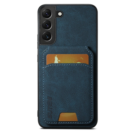 Litchi Leather Card Bag Galaxy S22+ Case Magnetic