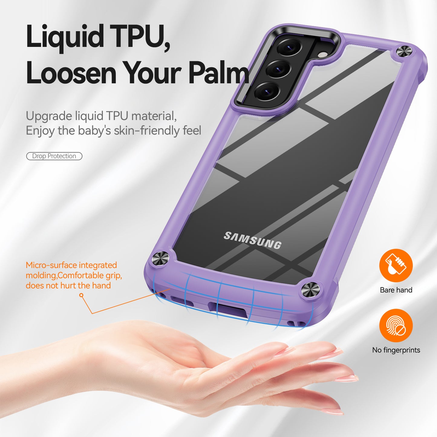 Goldwing Camera Protection Clear Galaxy S22+ Case