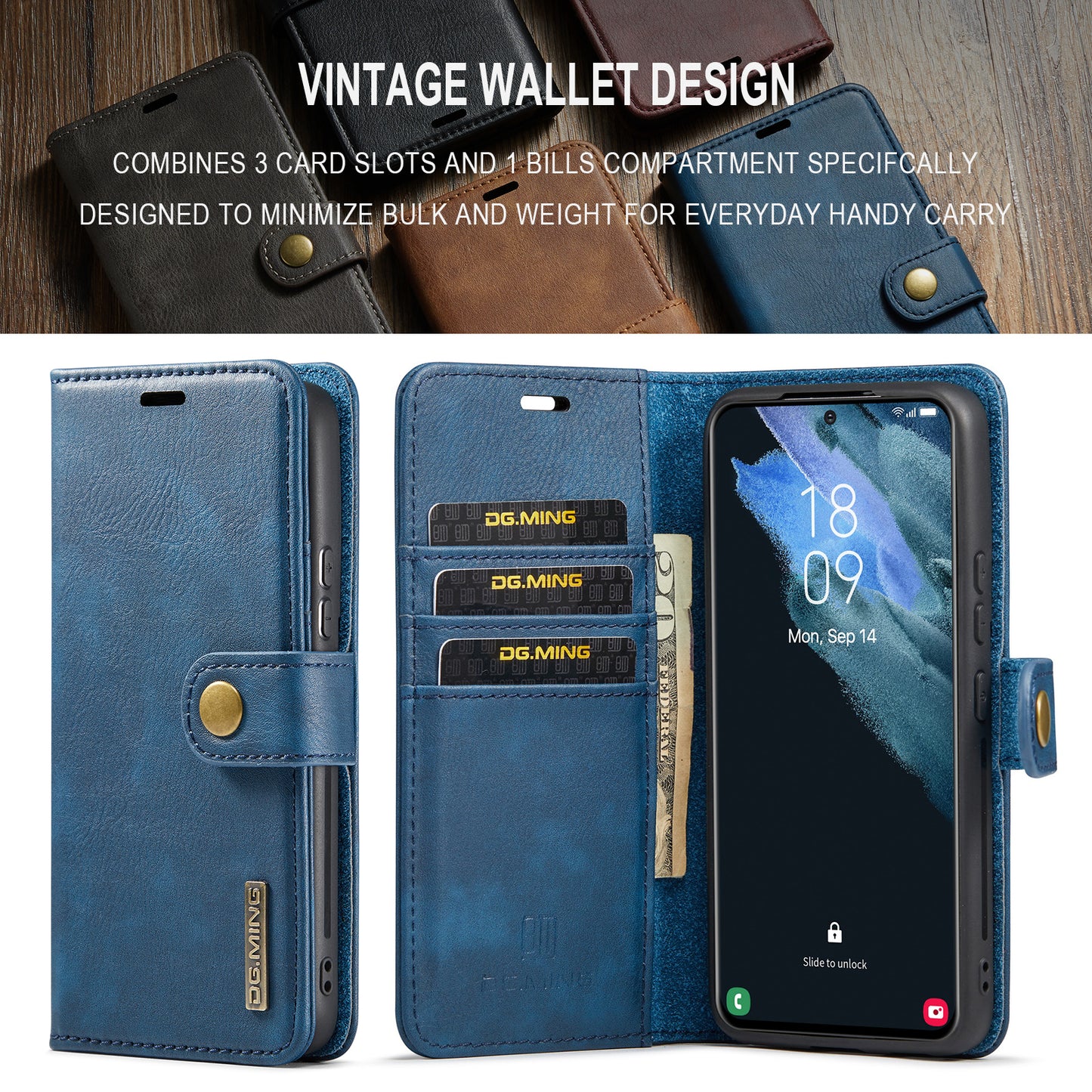 Wallet Detachable 2 In 1 Buckle Galaxy S22 Case Magnetic