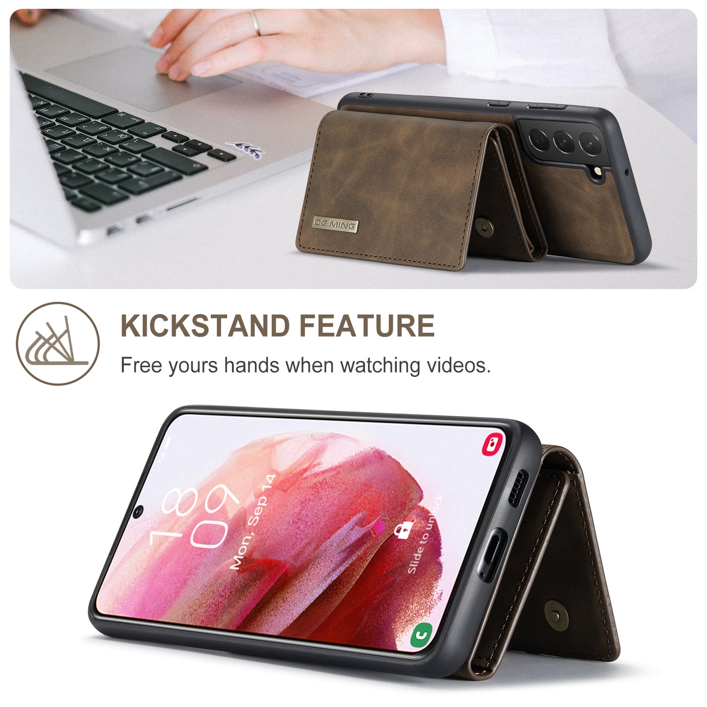 Retro Detachable Fold Wallet Galaxy S22+ Case Magnetic Clip