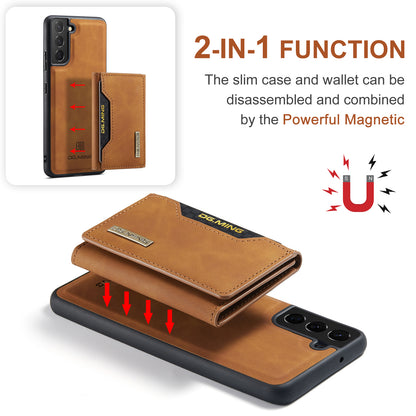 Retro Detachable Fold Card Holder Galaxy S22+ Case Magnetic Clip