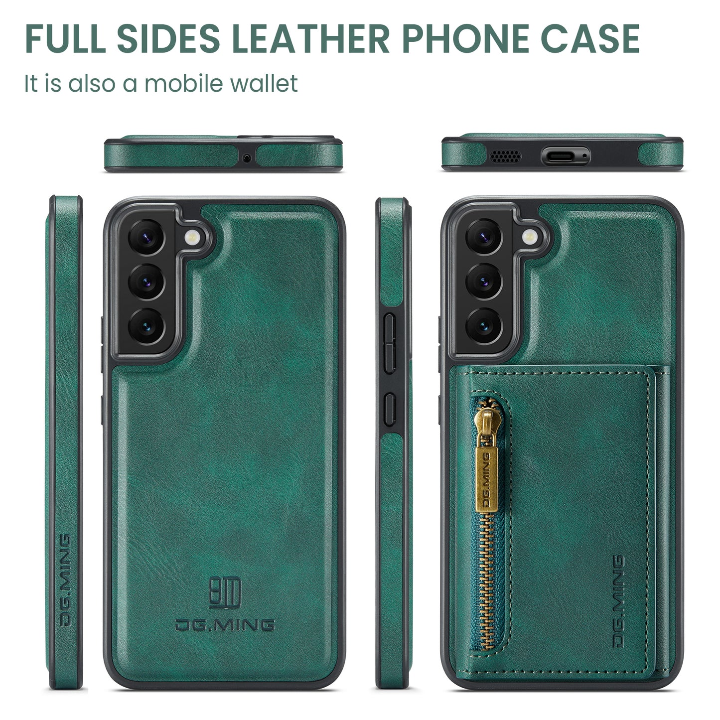 Wallet Detachable Tri-fold Galaxy S22+ Case Muilti Card Slots