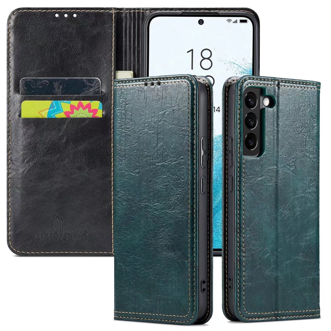 Tree Artificial Leather Galaxy S21+ Case Wallet Stand