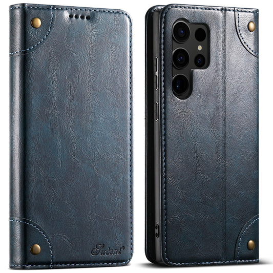 Baroque Wallet Stand Galaxy S22 Ultra Case Magtic Flip