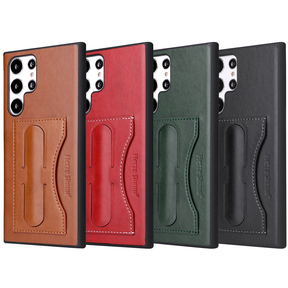 Contracted Card Holder Galaxy S21 Ultra Case Beveled Stand