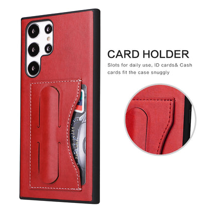 Contracted Card Holder Galaxy S21 Ultra Case Beveled Stand