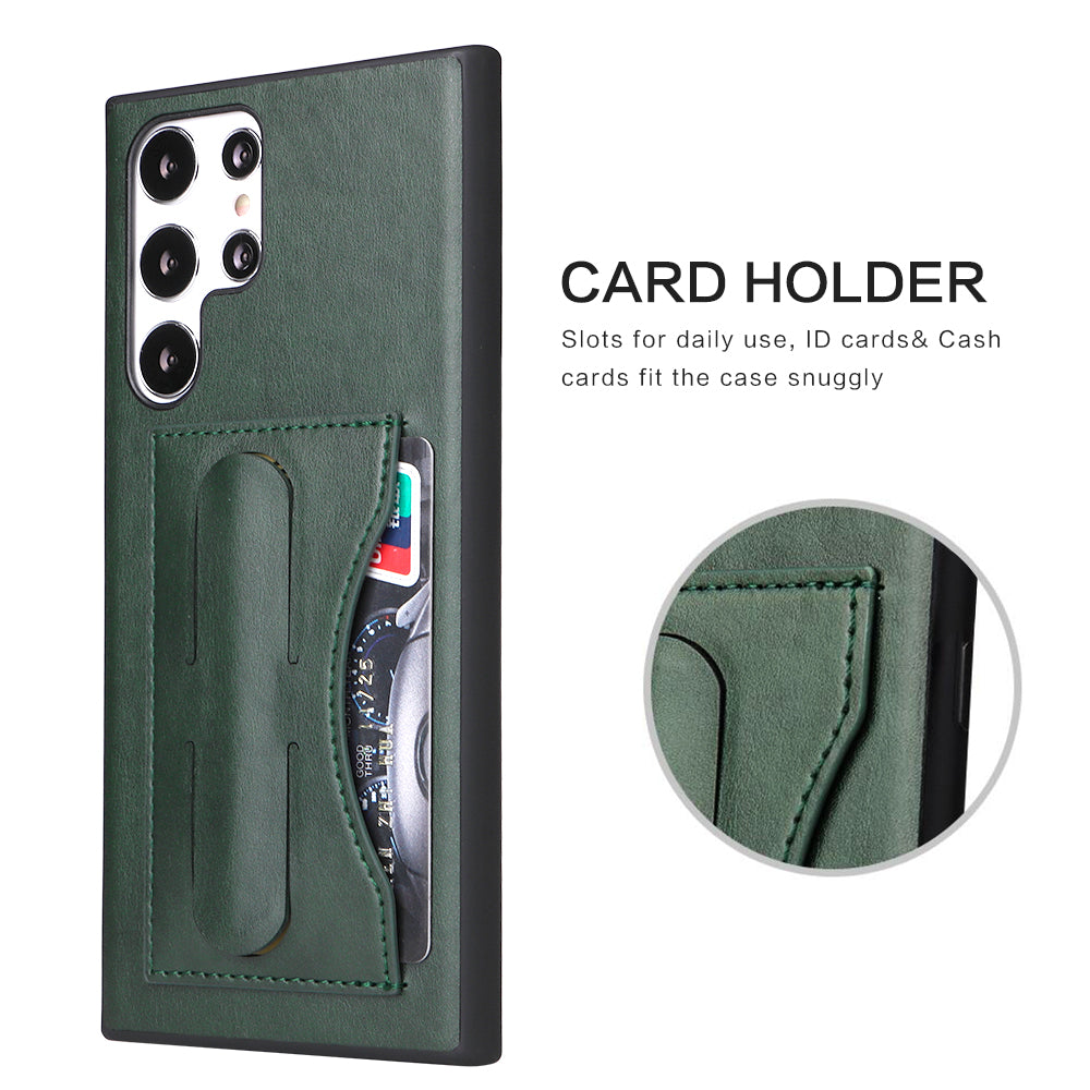 Contracted Card Holder Galaxy S22 Ultra Case Beveled Stand