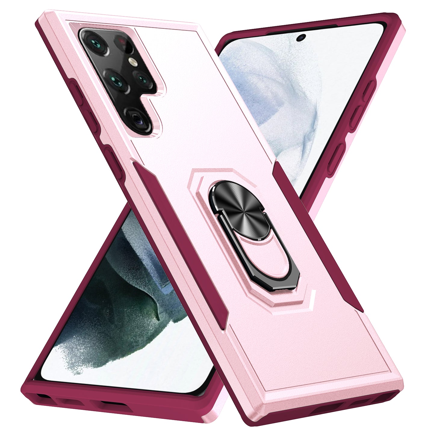 Pioneer Galaxy S22 Ultra Case Rotating Ring Stand