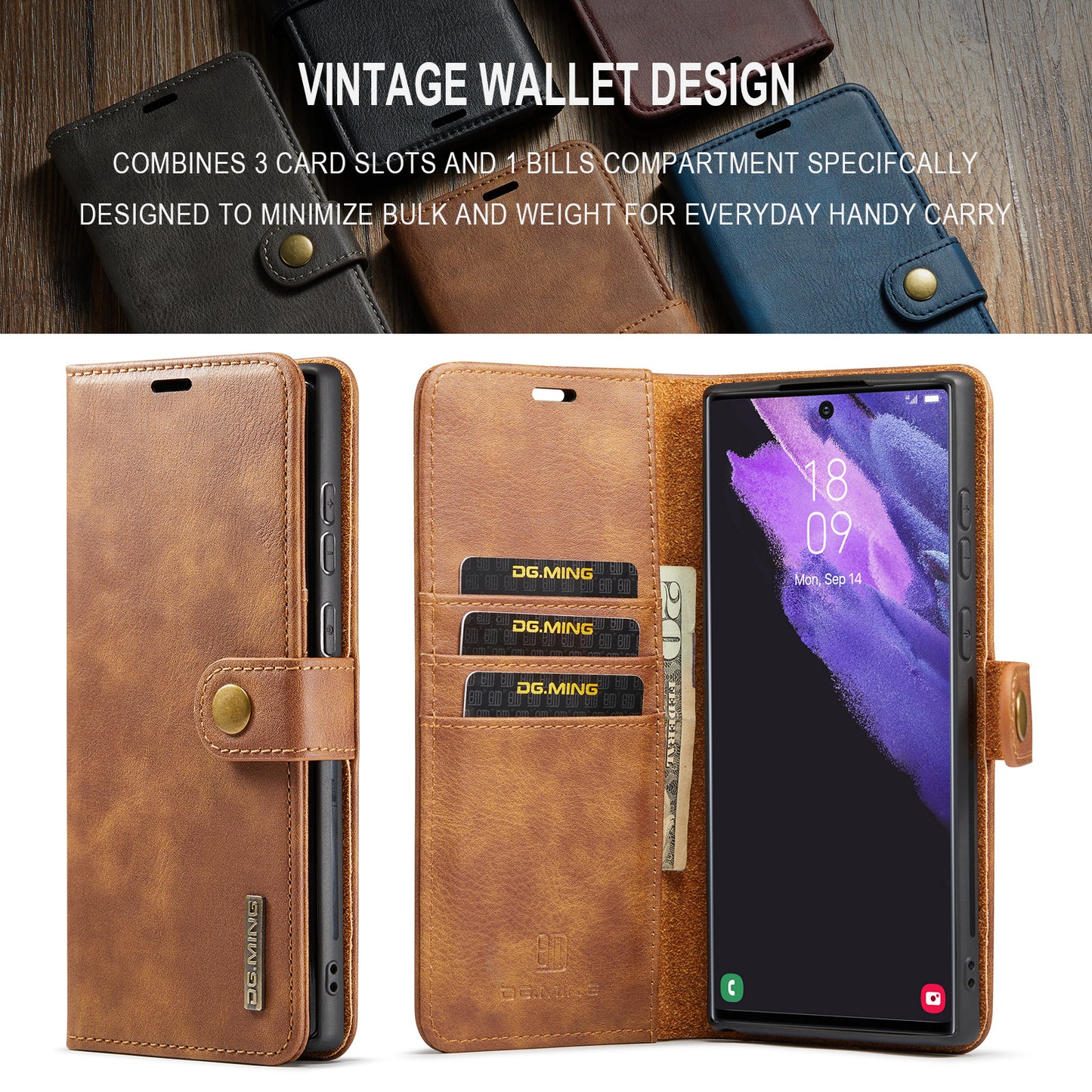 Wallet Detachable 2 In 1 Buckle Galaxy S22 Ultra Case Magnetic